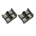 thumbnail image 4 of Heavy 2 Pcs Terminal Block Dual Rows 60A 600V Compact Terminal Block Barrier Strip with PC Shell for Power Distribution System, 4 of 7