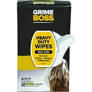 Grime Boss Heavy Duty Hand Cleaning Wipes, White 60 Count (Pack of 1)