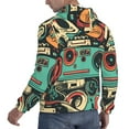 thumbnail image 6 of Pofeuu Retro Pop Art Collage Print Mens Casual Hooded Collar Drawstring Hoodies Pullover Sweatshirts Casual Long Sleeve Shirts-Large, 6 of 7