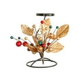thumbnail image 2 of Taicans ‌Rustic Farmhouse Iron Candle Holder - Golden Leaves & Beads Christmas Centerpiece,Holiday Table Decor for Thanksgiving/Christmas,Perfect Fireplace Accent & Gift Idea‌, 2 of 5