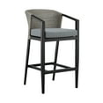 thumbnail image 2 of HomeStock Tuscan Treats Outdoor Patio 5-Piece Bar Table Set In Aluminum With Grey Cushions, 2 of 10
