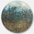 thumbnail image 1 of Designart 'Blue and Bronze Dots' Geometric Metal Circle Wall Art, 1 of 3