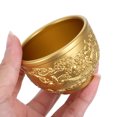 thumbnail image 3 of Golden Dragon Brass Cup for Storage Use with Exquisite Engravings Compact and Lightweight, 3 of 8