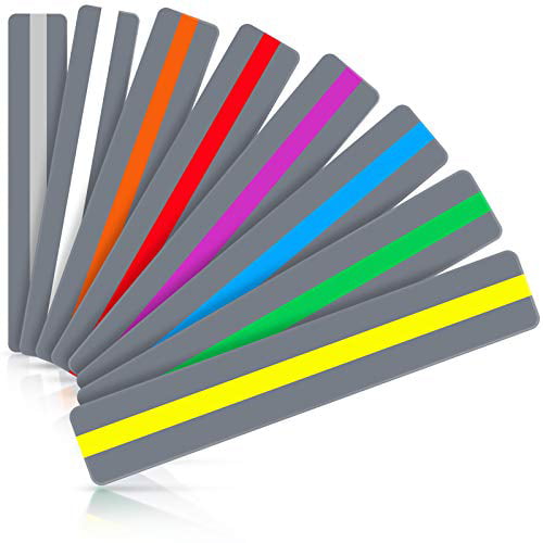 12 Pack Guided Reading Strips Highlight Strips Colored Overlays for Dyslexia, 