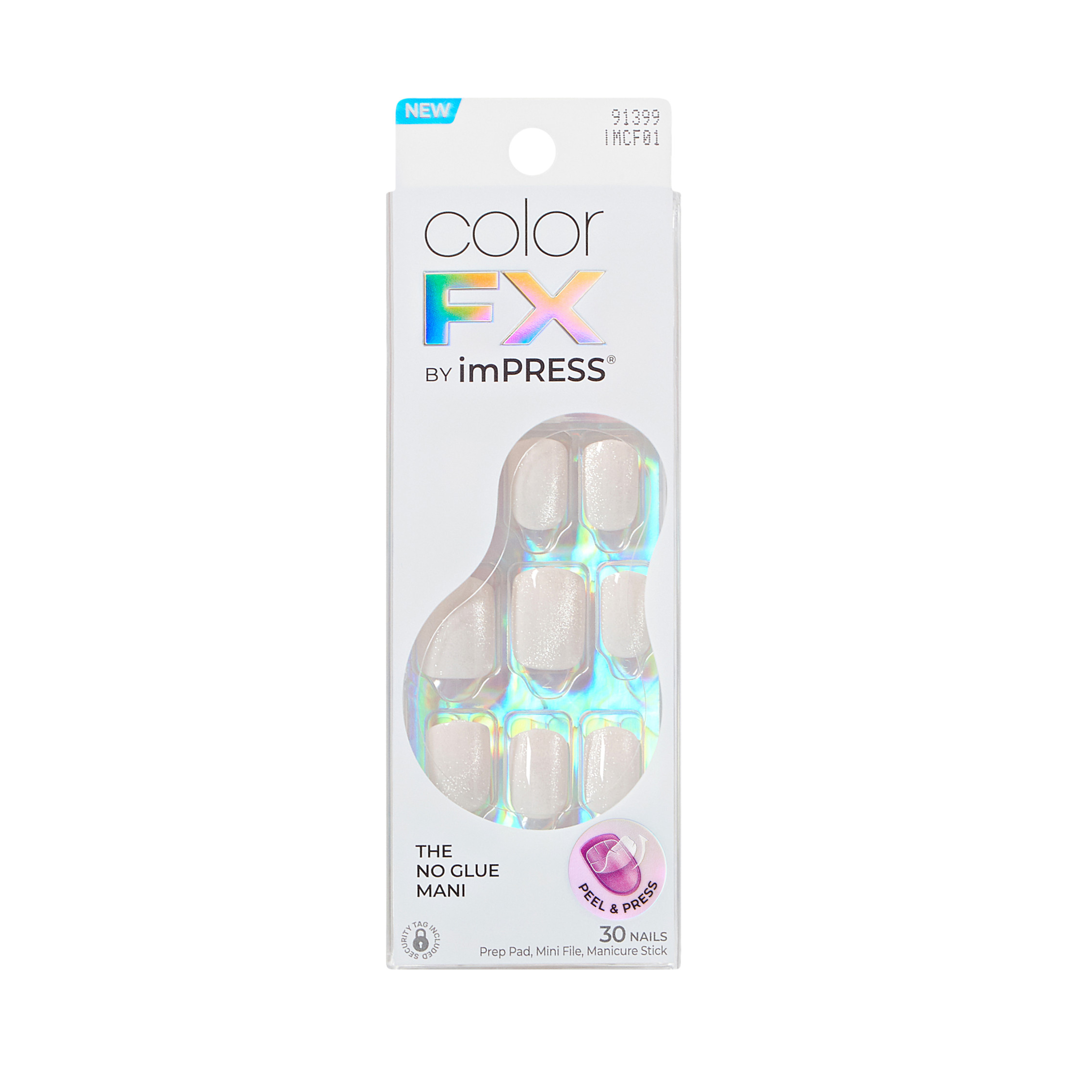 Kiss Impress ColorFX Short Squoval Press-On Nails Pink