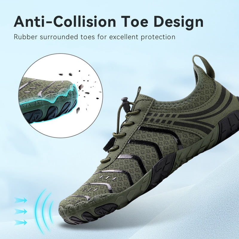 Stepedia Water Shoes Quick Dry Barefoot Beach Aqua Sport Swim Surf Pool Hiking Diving Walking for Men, Green