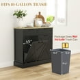 thumbnail image 4 of HOMCOM Tilt Out Trash Can Cabinet with Drawers, Farmhouse Kitchen Cabinet with Hidden Trash Can for Kitchen, Black, 4 of 9