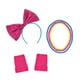 thumbnail image 3 of Diadema con lazo de encaje neón para mujer, disfraz decorativo de los años 80 para juegos de rol navideños., 3 of 9