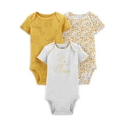 Carter's Child of Mine Baby Girls Giraffe Bodysuit, 3-Pack, Preemie-18 Months