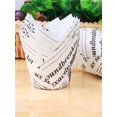 thumbnail image 4 of 50PCS Tulip Cake Paper Cups Flame Baking Household Oil-proof High Temperature Bread Snack Paper Tray Baking Cup, 4 of 5