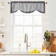 thumbnail image 3 of Black Retro Greek Key Tie Up Valance Curtains for Windows, Kitchen Curtains Window Treatments, Gray Greece Ancient Farmhouse Geo Short Window Shades Valances for Bedroom Bathroom Cafe 42"x18", 3 of 8