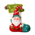 thumbnail image 2 of Fiudx Ofertas relámpago del día, solo en línea Colgante de calcetín de Papá Noel de resina de colores, decoración, regalo, colgante de árbol de Navidad, 2 of 7