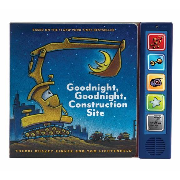 Goodnight, Goodnight, Construction Site Sound Book: (Construction Books for Kids, Books with Sound for Toddlers, Children's Truck Books, Read Aloud Books) (Hardcover)