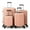 Gold Pink, variant on Ktaxon 4-Piece Luggage Set Hardshell Lightweight ABS Carry On Suitcase 360° Spinner Wheels Black