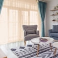 thumbnail image 6 of 2 Panels Window Sheer Curtains ,Basic Rod Pocket Sheer Curtains for Bedroom Children Living Room Yard Kitchen ,52"×96" ,Apricotck, 6 of 9
