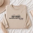 thumbnail image 4 of Jollimate Be Still And Know Sweatshirt, Floral Christian Women Graphic Pullover, Cool Retro Scripture Crewneck, 4 of 6