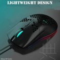 thumbnail image 2 of FZCHUN-RGB Souris de Jeu Filaire, Design Coque en Nid d'Abeille Ultraléger 11 Rétroéclairé RGB 7200 DPI, 6 Boutons Programmables, Câble Récepteur 1.5m, USB pour PC/Mac/ordinateur Portable, Noir, 2 of 4