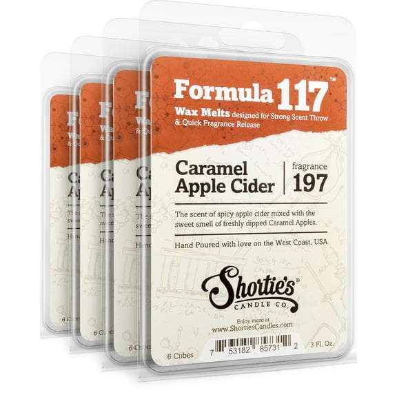 Caramel Apple Cider Wax Melts Bulk Pack - Highly Scented   Natural Oils - Shortie's Candle Company