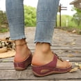 thumbnail image 5 of Caywon Women Flip Flops Thong Sandals, Metal Disc Flat Slide, Open Toe Slip On Summer, Comfortable Ladies Shoes Sandalias Mujer, 5 of 9