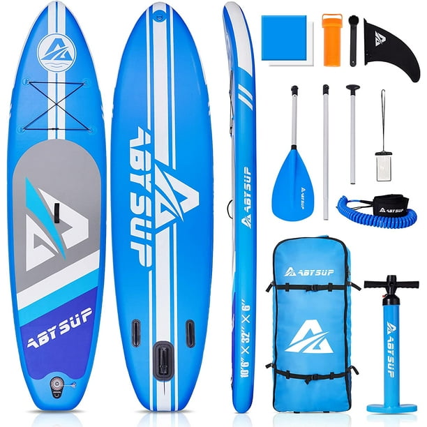 KSCD Inflatable Stand up Paddle Board, Durable Paddleboard with Premium SUP  Accessories / Wide Stance, Bottom Fin for Paddling, Non-Slip Deck