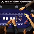 thumbnail image 2 of RayChee 71in Folding Poker Table Sturdy Structure with Comfortable Armrests & Cup Holders Portable Casino Gaming Table for 8 Players, 2 of 7