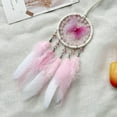 thumbnail image 5 of COM1950s Pink Dream Catchers Tree of Life Boho Dreamcatcher for Bedroom Adult with Feathers and Crystal Wall Hanging Decor for Home Festival Blessing Gifts 16" Length (Boho Wall Decor15.75X2.76In), 5 of 8