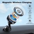 thumbnail image 2 of Cargador magnético inalámbrico para coche de 360° - Soporte plegable totalmente metálico para teléfono móvil de 15 W para MagSafe, compatible con la serie iPhone, accesorios esenciales para el coche, 2 of 7
