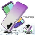 thumbnail image 3 of Dteck Case for Samsung Galaxy A14 5G,Shockproof Rubber Gradient Case Hyrbid PC Bumper Transparent Flexible TPU Back Protective Cover,Purple, 3 of 5