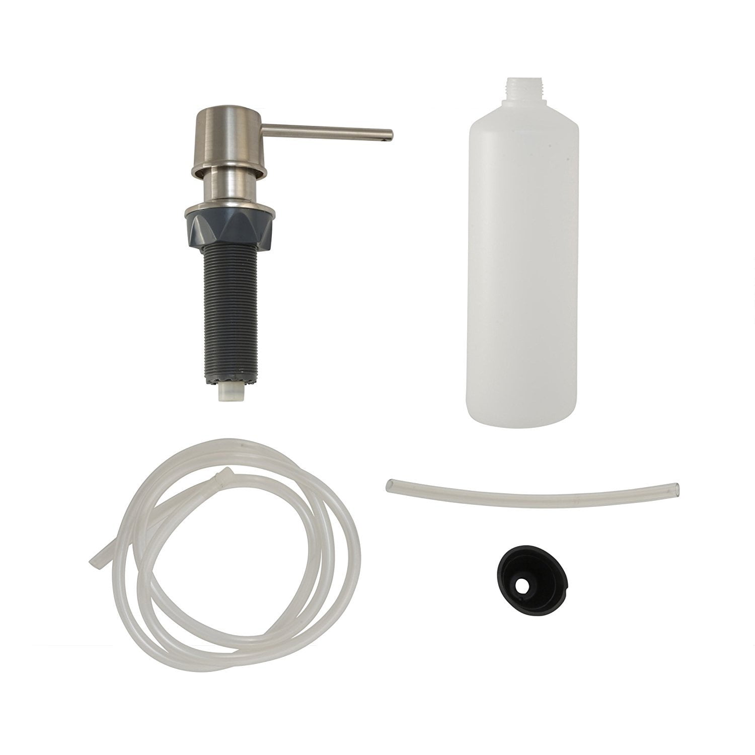 Danco Universal Soap Dispenser with Straight Nozzle in Brushed Nickel (10039)