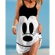 thumbnail image 1 of Disney-vestido de Minnie y Mickey Mouse para mujer, traje informal con estampado 3D, sin mangas, cuello Halter, holgado, Kawaii, 1 of 5