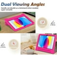 thumbnail image 4 of BMOUO Kids Case for iPad (A16) 11th Generation 11 Inch 2025, iPad 10th Generation 10.9" 2022 with Built-in Screen Protector Durable Shockproof Lightweight Handle Cover for iPad 10/11 Gen, Rose, 4 of 8