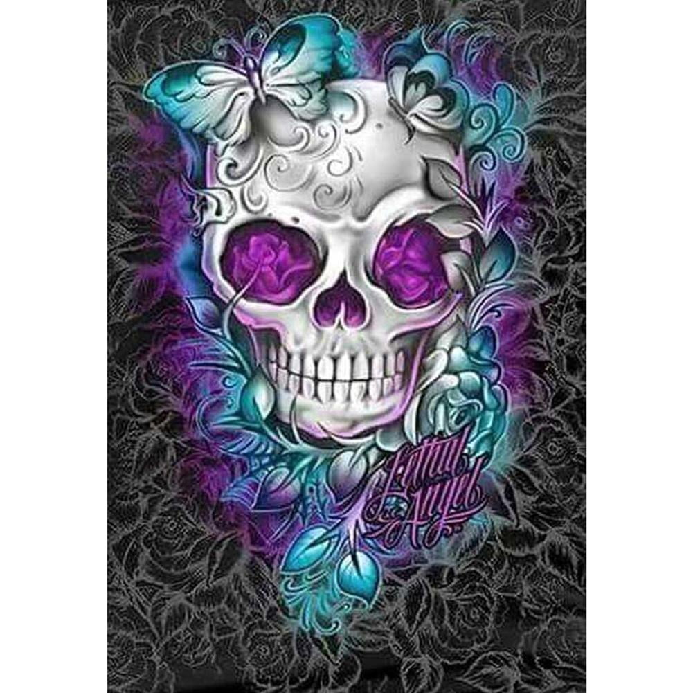 5D Full Drill Diamond Painting Mosaic Rhinestone Butterfly Skull Cross Stitch 5D Full Drill Diamond Painting Mosaic Rhinestone Butterfly Skull Cross Stitch