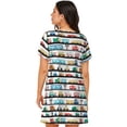 thumbnail image 2 of Bixox Funny Transport Pattern Women's Nightgown, Soft & Breathable Sleepwear, Round Neck Knee-Length Pajama Dress,Loungewear for Home & Sleep, 2 of 7