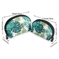 thumbnail image 2 of YFYANG 2 Piece Women's Portable Makeup Bags, Green Tropical Plant Watercolor Clutch Travel Toilet Bags Cosmetic Organizer, 2 of 7
