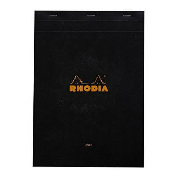 Rhodia Staplebound Pad No.18 - A4 (8.25 x 11.75 inches) Lined Black