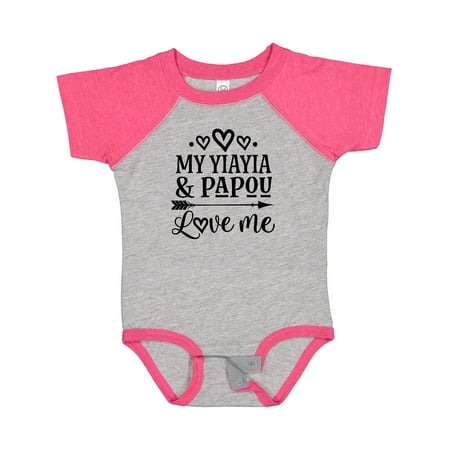 

Inktastic YiaYia and Papou Love Me Granddaughter Gift Baby Girl Bodysuit