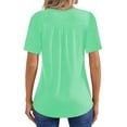 thumbnail image 5 of Fantaslook Blouses for Women Pleated Short Sleeve Tunic Tops Dressy Casual Summer Shirts, 5 of 9
