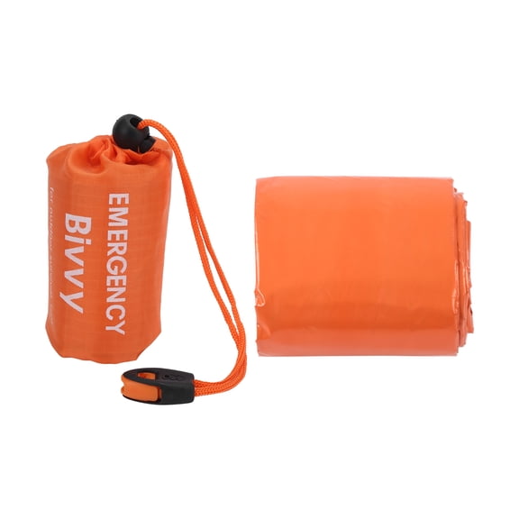 Emergency Sleeping Bag, Orange Bivy Sack  For Picnic For Camping For Backpacking For Hiking
