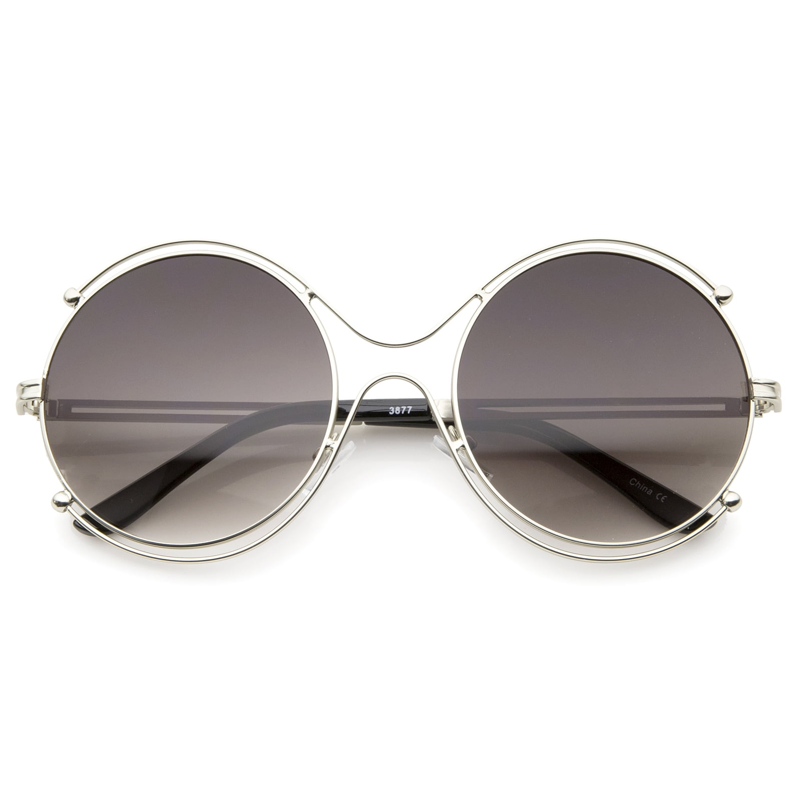 sunglass.la sunglassLA Women's Fashion Wire Rimmed Temple Cutout