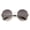 Silver / Lavender, variant on sunglassLA Unisex Women's Fashion Wire Rimmed Temple Cutout Round Oversized Sunglasses (Silver / Lavender) - 58mm