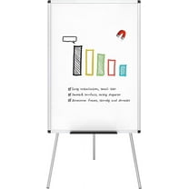 Magnetic Portable Easel Dry Erase Board, Flipchart Easel Stand Tripod Whiteboard, 24"W x 36"L