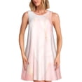 thumbnail image 1 of Vsdgher Robes d'Été Imprimé Marbre pour Femmes Robe de Plage Décontractée Col en U Sans Manches Robe d'Été Ample avec Poche, 1 of 7