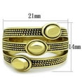 thumbnail image 2 of IP Gold(Ion Plating) Stainless Steel Ring with Epoxy in Jet for Women Boho Theme Jet Stone Color Style TK1718 Size 5, 2 of 2