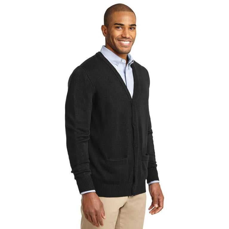 Mens black deals cardigan with pockets