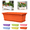 68# (Saffron), variant on Window Planter Box for Indoor Outdoor Use, Rectangular Pots with Saucers Drainage Holes, Flower Window Box Vegetable Planter Windowsill Planters, Long Planters Box for Balconies & More - (Blue)
