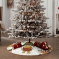 thumbnail image 4 of Xecao Hello Autumn Pattern Christmas Tree Skirt Round Xmas Tree Mat Base Cover for Holiday Home Decorations-48", 4 of 6