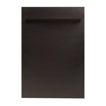 ZLINE - 18" Compact Top Control Built-In Dishwasher with Stainless Steel Tub, 40 dBa - Hand Hammered Copper