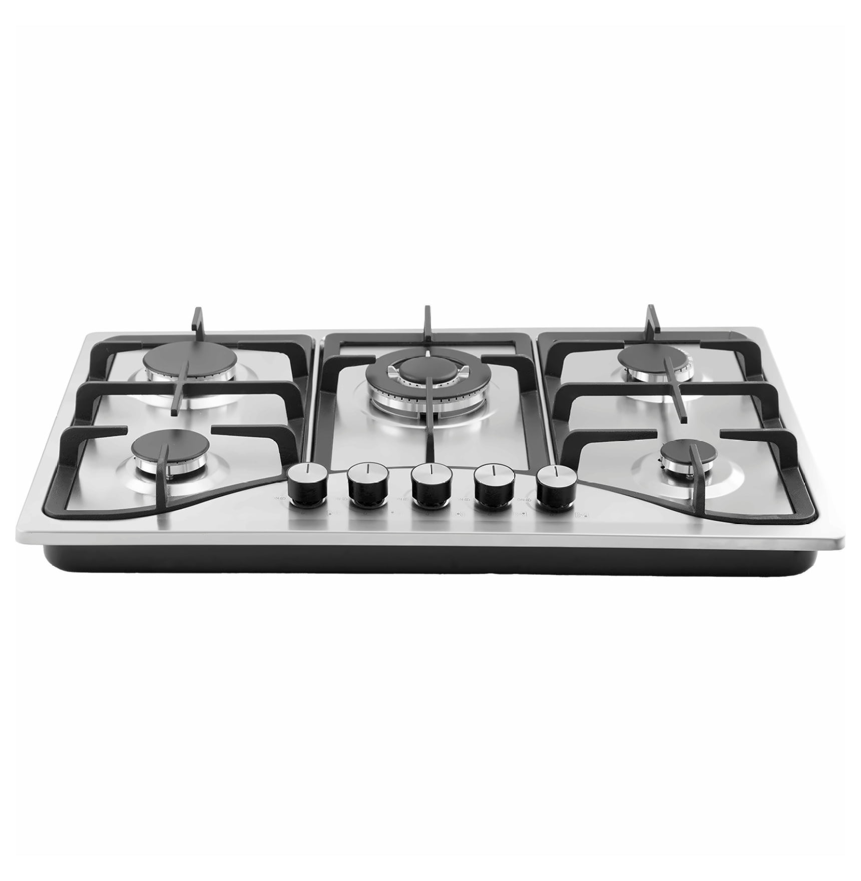 30 inch Gas Cooktop 5 Burners, 12250 BTU Built-in Stainless Steel Stove Top, LPG/NG Convertible, Thermocouple Protection, Natural Gas Hob