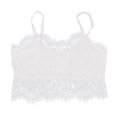 thumbnail image 3 of Bralette de encaje floral con tiras Sujetador De Encaje Floral Bralette Sujetador Sin Aros Crop Top Bustier Sujetador Chaleco Blanco (Sin Almohadilla) Blanco (sin almohadilla) Magideal Bralette de encaje floral con tiras, 3 of 7