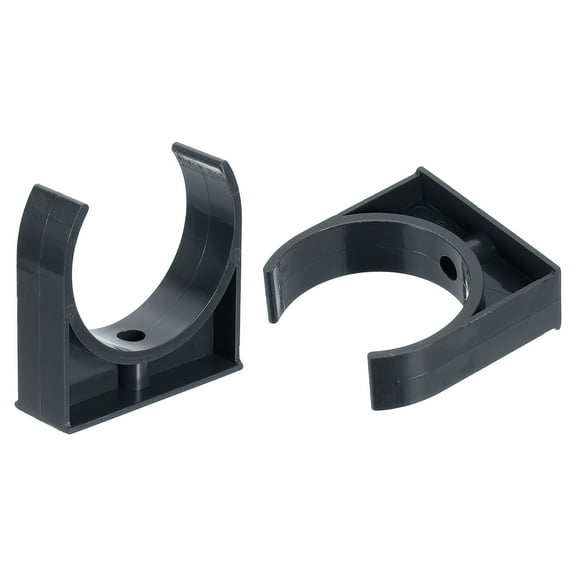 2Pack Water Pipe Clamps Clips, U-Shaped Holder Buckles for 75mm OD, Black
